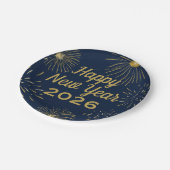 Assiettes En Carton Bonne fête du Nouvel An 2025 feux d'artifice Marin (Angle)