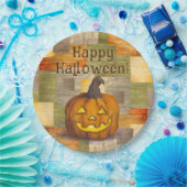 Assiettes En Carton Bonne Halloween Jack O'Lantern Citrouille (Fête)