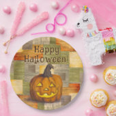 Assiettes En Carton Bonne Halloween Jack O'Lantern Citrouille (Fête)