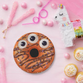 Assiettes En Carton Bonne Halloween Orange Trois Eyed Monster Donut (Fête)