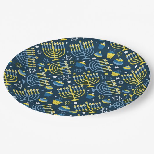 Assiettes En Carton Bonne Hanoukka (Angle)