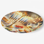 Assiettes En Carton Bonne Hanoukka (Angle)