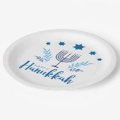 Assiettes En Carton Bonne Hanoukka Menorah Stars (Angle)