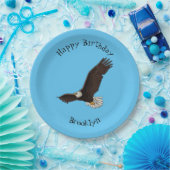 Assiettes En Carton Bonne illustration de dessin d'aigle à chauve-sour (Fête)