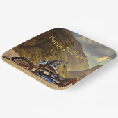 Assiettes En Carton Bonne moto d'anniversaire (Angulaire)