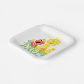 Assiettes En Carton Bonne Pâques d'Elmo & Big Bird (Angulaire)