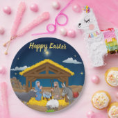 Assiettes En Carton Bonne Pâques - Nativité | (Fête)
