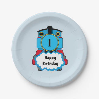 Assiettes En Carton Bonne plaque d'anniversaire du garçon du train