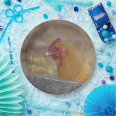 Assiettes En Carton Bonne plaque de papier de poulet d'anniversaire (Fête)