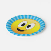 Assiettes En Carton Bonne plaque de papier visage souriant (Angle)