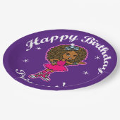Assiettes En Carton Bonne princesse d'anniversaire ! (Angle)