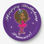 Assiettes En Carton Bonne princesse d'anniversaire ! (Devant)