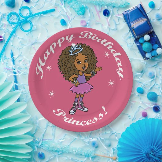 Assiettes En Carton Bonne princesse d'anniversaire ! (Fête)