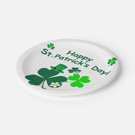 Assiettes En Carton Bonne Saint Patrick's Day (Angle)