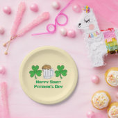 Assiettes En Carton Bonne Saint Patrick's Day Bière Shamrock vert (Fête)