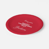 Assiettes En Carton Bonne Saint Valentin Chic Rouge Saint Valentin (Angle)