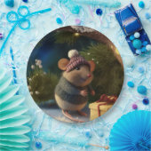 Assiettes En Carton Bonne Souris d'hiver avec plaque de papier (Fête)