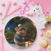 Assiettes En Carton Bonne Souris d'hiver avec plaque de papier (Fête)