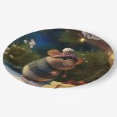 Assiettes En Carton Bonne Souris d'hiver avec plaque de papier (Angle)