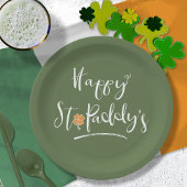 Assiettes En Carton Bonne St. Paddy's Orange Shamrock ID336