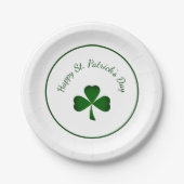 Assiettes En Carton Bonne St. Patrick's Day shamrock vert (Devant)