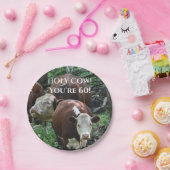 Assiettes En Carton Bonne vache d'anniversaire ! (Fête)