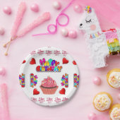 Assiettes En Carton Bonne Valentine's Happy Birthday Plaques de papier (Fête)