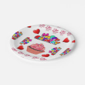 Assiettes En Carton Bonne Valentine's Happy Birthday Plaques de papier (Angle)