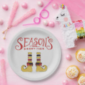 Assiettes En Carton Bonnes Fêtes Elf Chaussures (Fête)