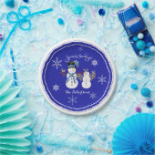 Assiettes En Carton Bonnes Fêtes Fête de neige Snowmen Snowflake (Fête)