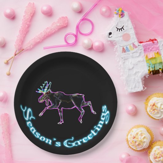 Assiettes En Carton Bonnes Fêtes - Oie électrique (Fête)