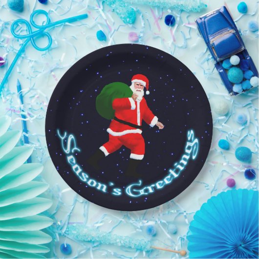 Assiettes En Carton Bonnes Fêtes - Père Noël (Fête)