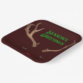 Assiettes En Carton Bonnes Fêtes Plaques de papier Rudolph (Angulaire)