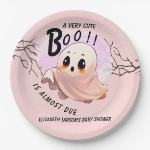 Assiettes En Carton Boo Baby shower Halloween Pink thème mignonne fête