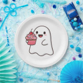 Assiettes En Carton Boo day cupcake rose (Fête)