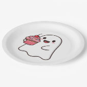 Assiettes En Carton Boo day cupcake rose (Angle)