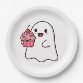 Assiettes En Carton Boo day cupcake rose (Devant)