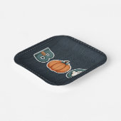 Assiettes En Carton BOO Denim Rustic Country Citrouille Ghost Hallowee (Angulaire)