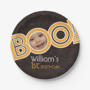 Assiettes En Carton Boo ! ! fun Halloween carte d'anniversaire