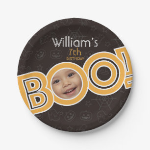 Assiettes En Carton Boo ! ! fun Halloween carte d'anniversaire