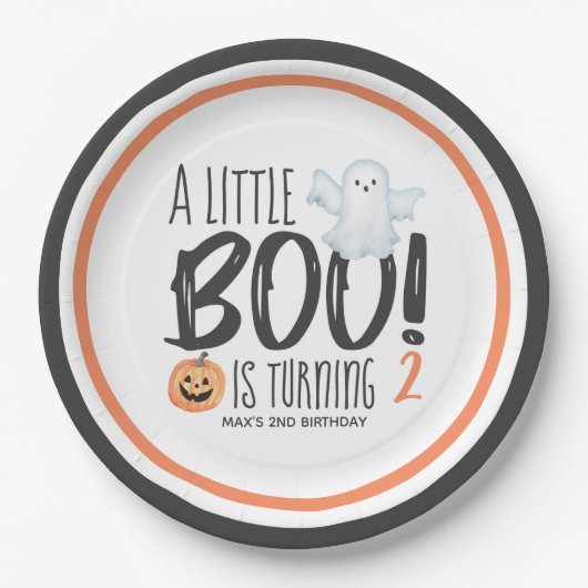 Assiettes En Carton Boo Ghost Jack O'Lantern Anniversaire de enfant d' (Devant)