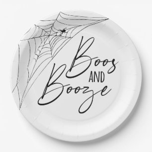 Assiettes En Carton Boos et Booze Halloween Party
