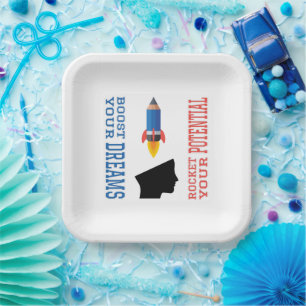 Assiettes En Carton Booster de rêve et Rocket potentielle