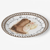 Assiettes En Carton Boots & Bubbly Country Western Boot Fête des marié (Angle)