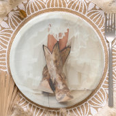 Assiettes En Carton Boots & Bubbly Texas Bride à Boots Bridal Shower