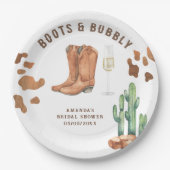 Assiettes En Carton Boots Occidentaux et douche bulle (Devant)