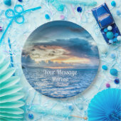 Assiettes En Carton Bora Bora Ocean View Photographie Papier Tissu (Fête)