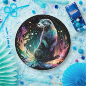 Assiettes En Carton Bord Spectrum : Les Otter Glow (Fête)