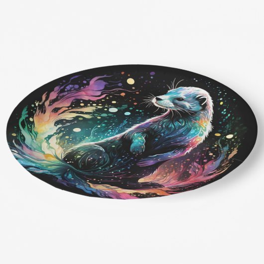 Assiettes En Carton Bord Spectrum : Les Otter Glow (Angle)