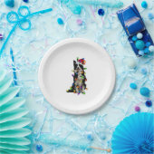 Assiettes En Carton Border Collie Christmas (Fête)